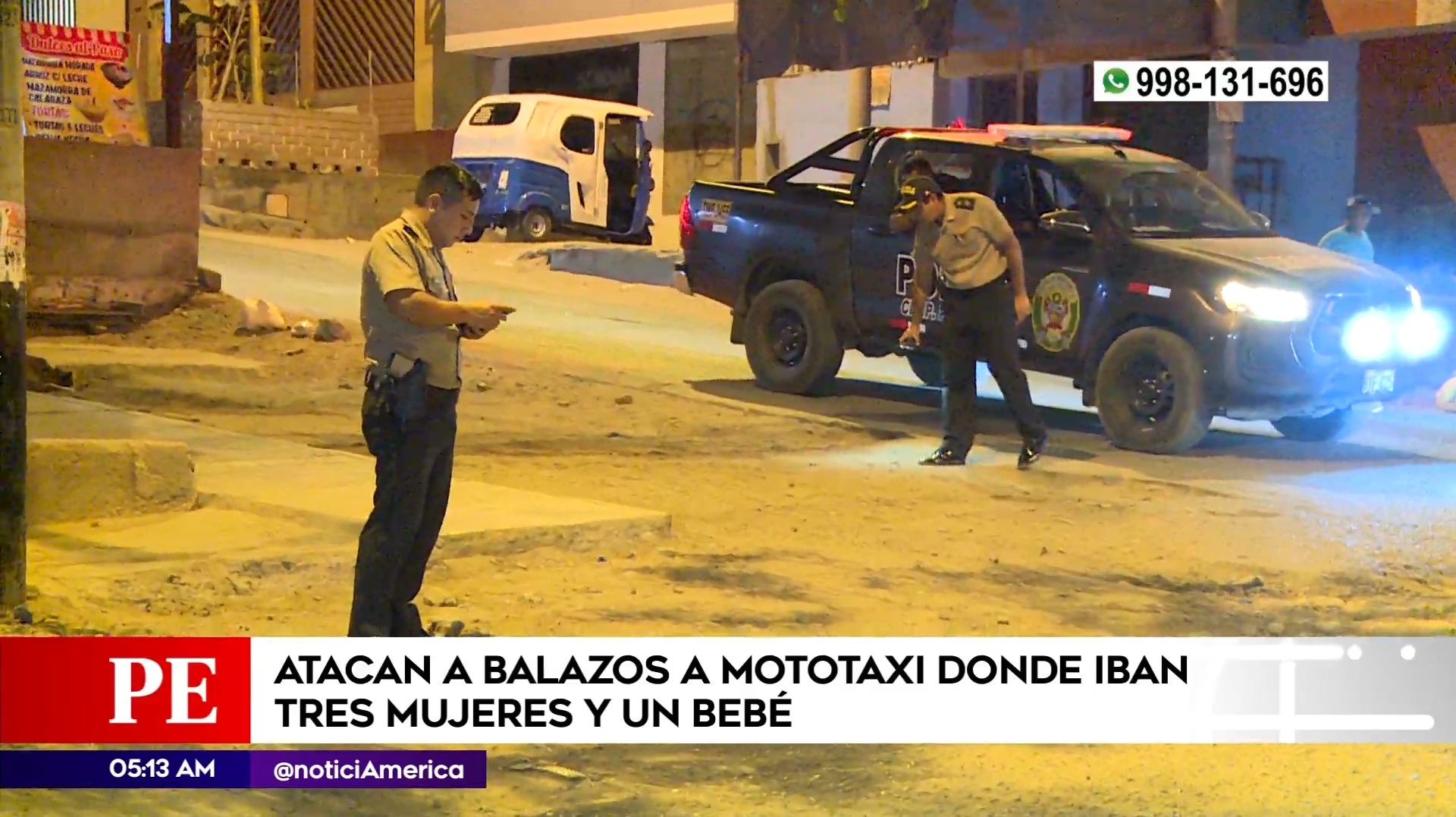 Ataque a balazos en San Juan de Miraflores. Foto: América Noticias