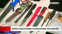 San Juan de Miraflores: Banda de extrajeros coleccionaba cuchillos para sus asaltos