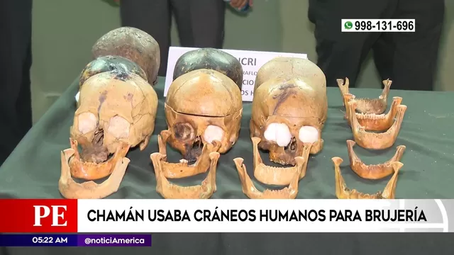 San Juan de Miraflores: Chamán usaba cráneos humanos para brujería