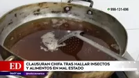 San Juan de Miraflores: Clausuran chifa tras hallar insectos y alimentos en mal estado