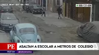 San Juan de Miraflores: Delincuente asaltó a escolar cerca de su colegio