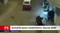 San Juan de Miraflores: Delincuentes asaltan a transeúntes en el "pasaje del terror"
