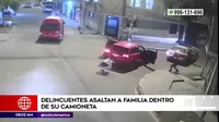 San Juan de Miraflores: Delincuentes asaltaron a familia dentro de su camioneta 