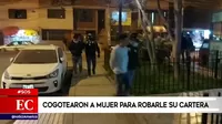 San Juan de Miraflores: Delincuentes cogotearon a mujer para robarle su cartera