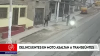 San Juan de Miraflores: Delincuentes en moto asaltan a transeúntes