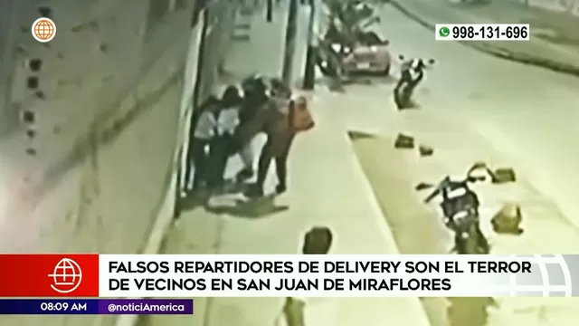 San Juan de Miraflores: Falsos repartidores asaltan en las calles