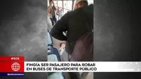 San Juan de Miraflores: Fingía ser pasajero para robar en buses de transporte público