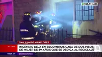 San Juan de Miraflores: Incendio dejó en escombros casa de anciana