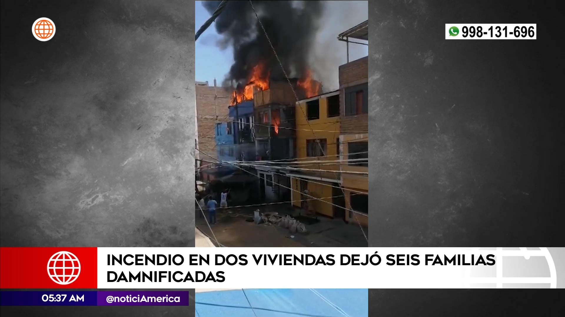 Incendio en San Juan de Miraflores. Foto: América Noticias