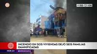 San Juan de Miraflores: Incendio en dos viviendas dejó seis familias damnificadas