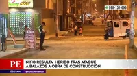 San Juan de Miraflores: Niño herido tras balacera en obra de construcción