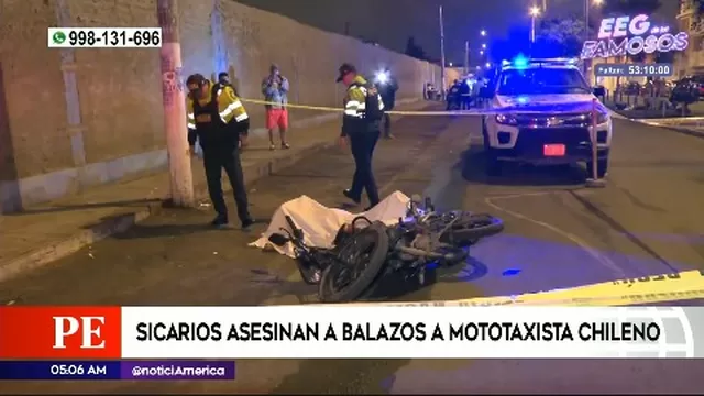 San Juan de Miraflores: Sicarios asesinaron a balazos a mototaxista chileno