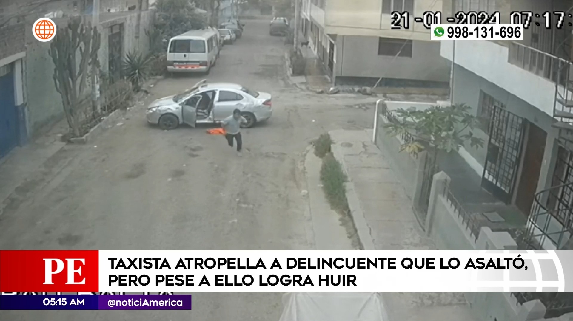 Taxista atropelló a ladrón en San Juan de Miraflores. Foto: América Noticias