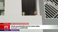 San Juan de Miraflores: Vecina colocó maniquíes en su casa para alejar a ladrones