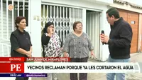 San Juan de Miraflores: Vecinos denuncian que Sedapal les cortó el agua antes del tiempo establecido