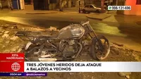 San Juan de Miraflores: Vecinos quemaron moto de extranjeros que balearon a tres jóvenes