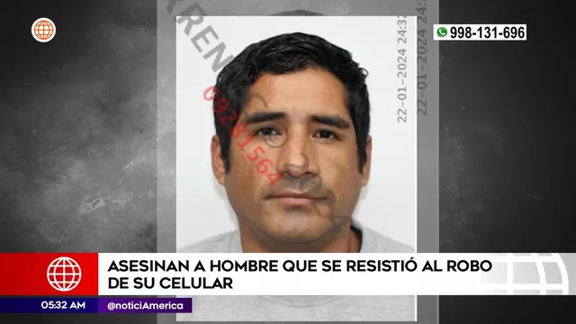 San Luis: Ladrones asesinaron a hombre que se resistió al robo de su celular