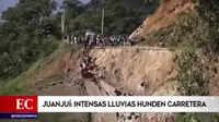 San Martín: colapsa plataforma de la carretera Fernando Belaunde Terry
