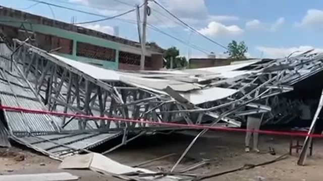 San Martín: Lluvias y vientos provocaron colapso de techo de colegio en Juanjuí