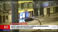 San Martín de Porres: Ocho adolescentes fueron intervenidos tras robo en minimarket