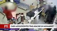 San Martín de Porres: Caen adolescentes tras asaltar minimarket