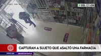 San Martín de Porres: Cámara de seguridad capta cómo policía frustra asalto a farmacia