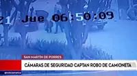 San Martín de Porres: Cámaras de seguridad captaron el robo de una camioneta