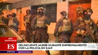 San Martín de Porres: Delincuente murió durante enfrentamiento con la Policía