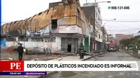 San Martín de Porres: Depósito de plásticos incendiado no contaba con licencia