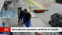 San Martín de Porres: Escolares son asaltados a metros de su colegio