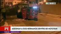 San Martín de Porres: Hermanos venezolanos asesinados dentro de mototaxi