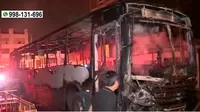 San Martín de Porres: Incendio de bus generó zozobra en vecinos