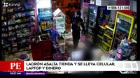San Martín de Porres: Ladrón asaltó tienda y se llevó celular, laptop y dinero