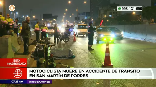 San Martín de Porres: Motociclista falleció tras chocar contra auto en la Panamericana Norte