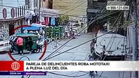 San Martín de Porres: Pareja de delincuentes roba mototaxi a plena luz del día