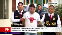 San Martín de Porres: Policía detuvo a dos personas con armas de fuego dentro de un bar