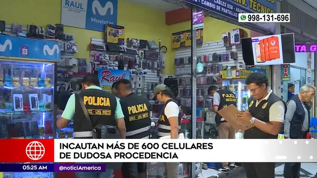 San Martín de Porres: Policía incautó más de 600 celulares de dudosa procedencia
