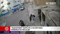 San Martín de Porres: Raquetero empujó a mujer para robarle su celular
