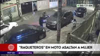 San Martín de Porres: Raqueteros en moto asaltaron a mujer