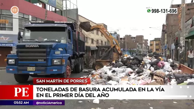 San Martín de Porres: Toneladas de basura acumulada en calles tras inicio de año