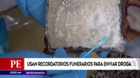 San Martín de Porres: Usan recordatorios funerarios para enviar droga