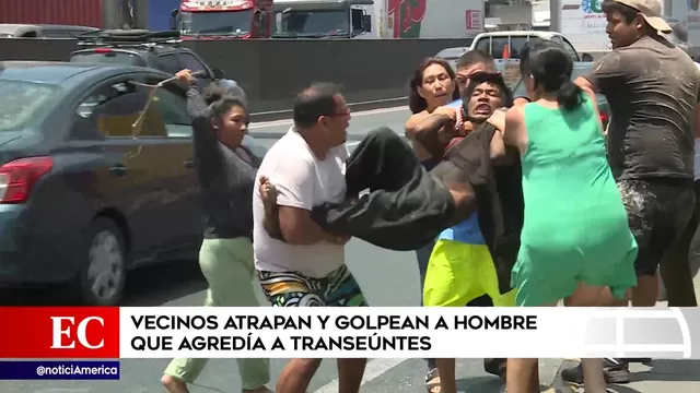 San Martín de Porres: Vecinos atrapan y golpean a hombre que agredía a transeúntes