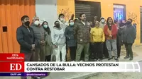 San Martín de Porres: Vecinos protestan contra restobar cansados de la bulla