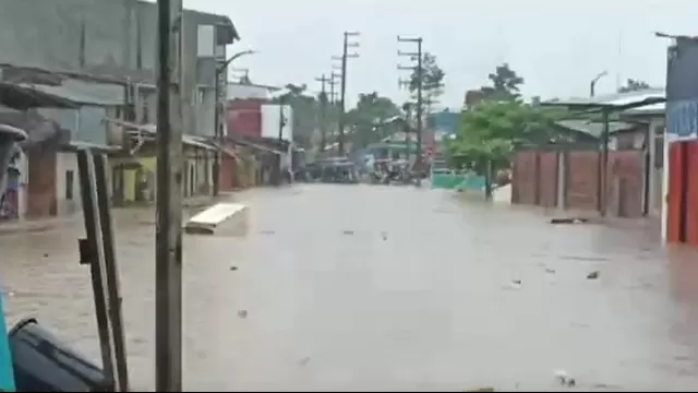 San Martín: Lluvia torrencial provocó inundaciones en Yurimaguas