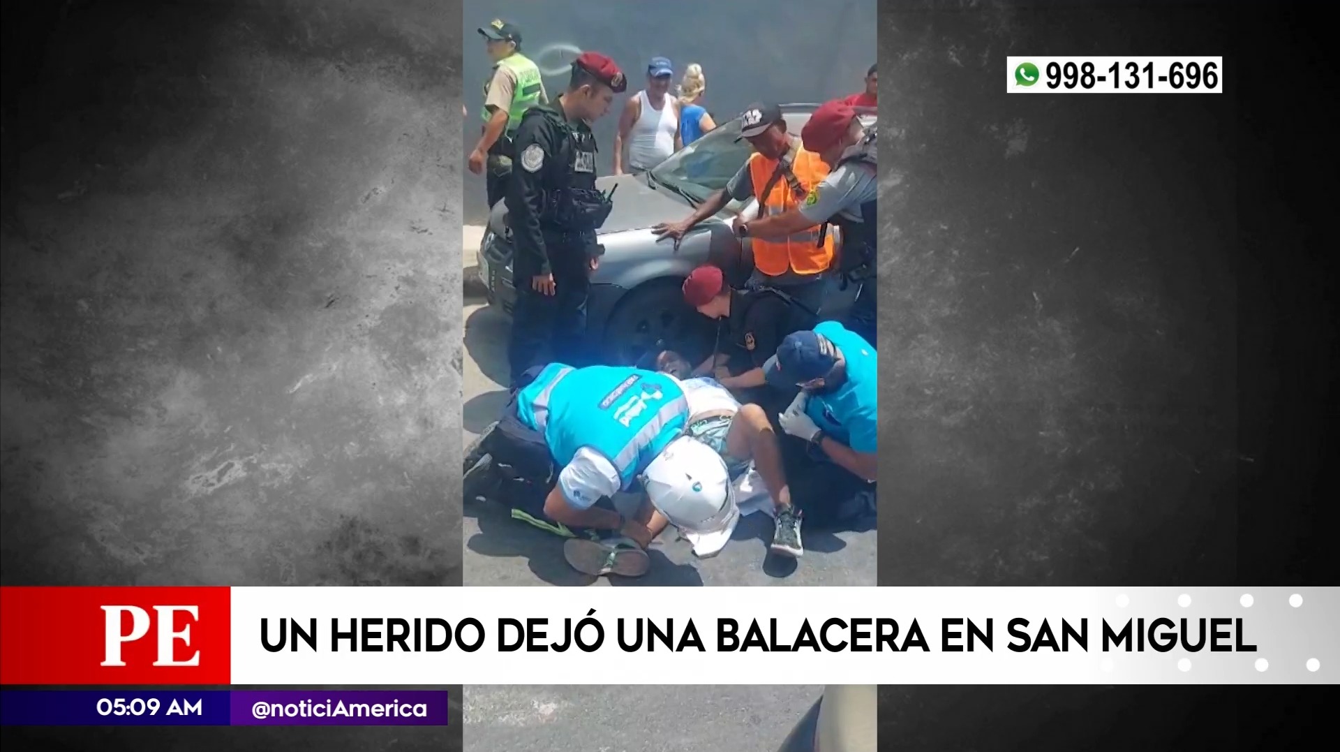 Balacera en San Miguel. Foto: América Noticias