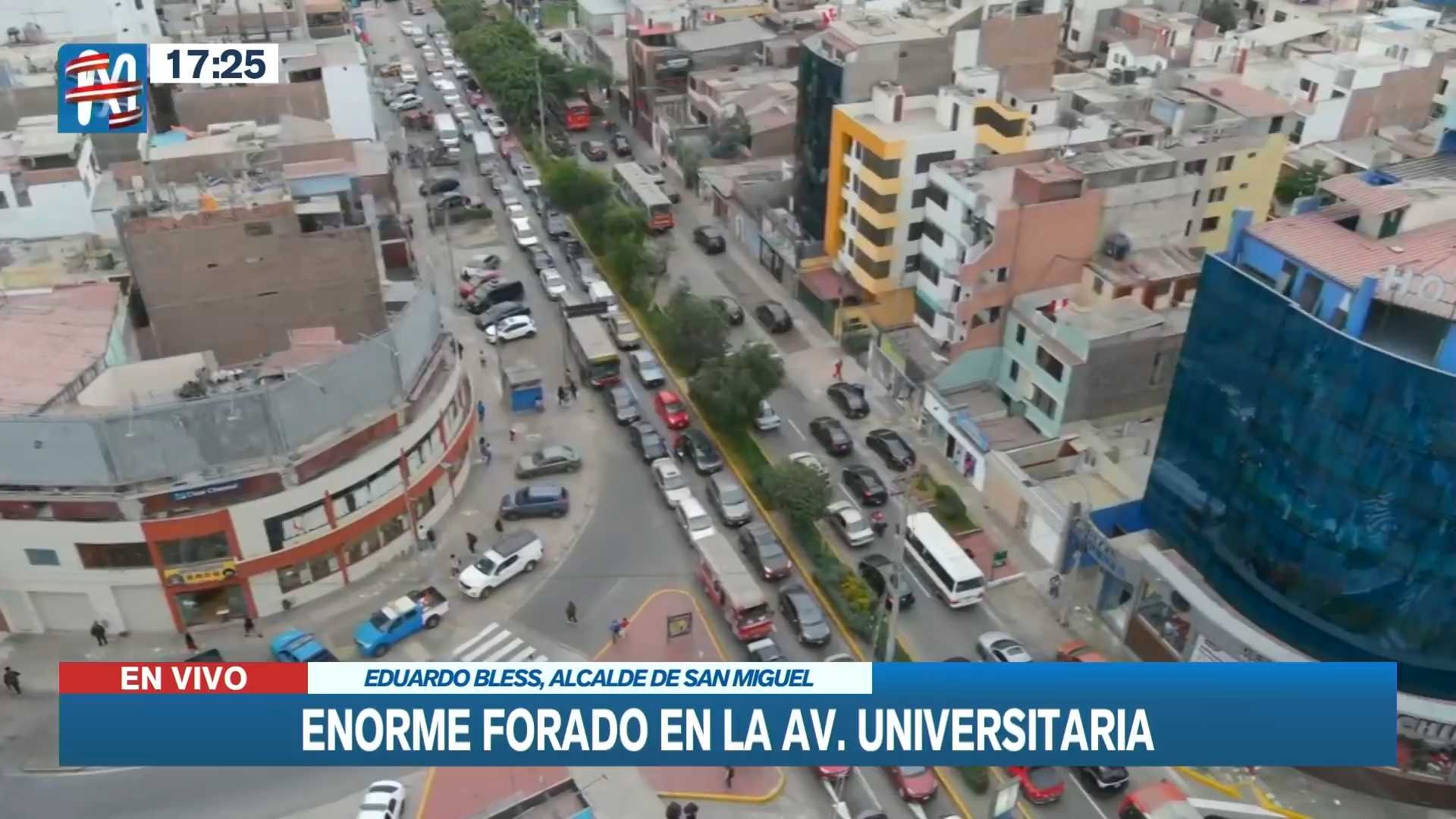 Se reportó una larga fila de vehículos a lo largo de las avenidas Universitaria y La Mar - Foto: Canal N