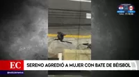 San Miguel: Sereno agredió a mujer con bate de béisbol
