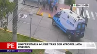 San Miguel: Universitaria murió al ser atropellada por bus de transporte público