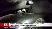 Santa Anita: PNP interviene un auto tras hallar una granada