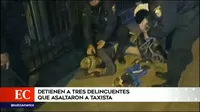 Santa Anita: Tres delincuentes fueron capturados tras asaltar a taxista